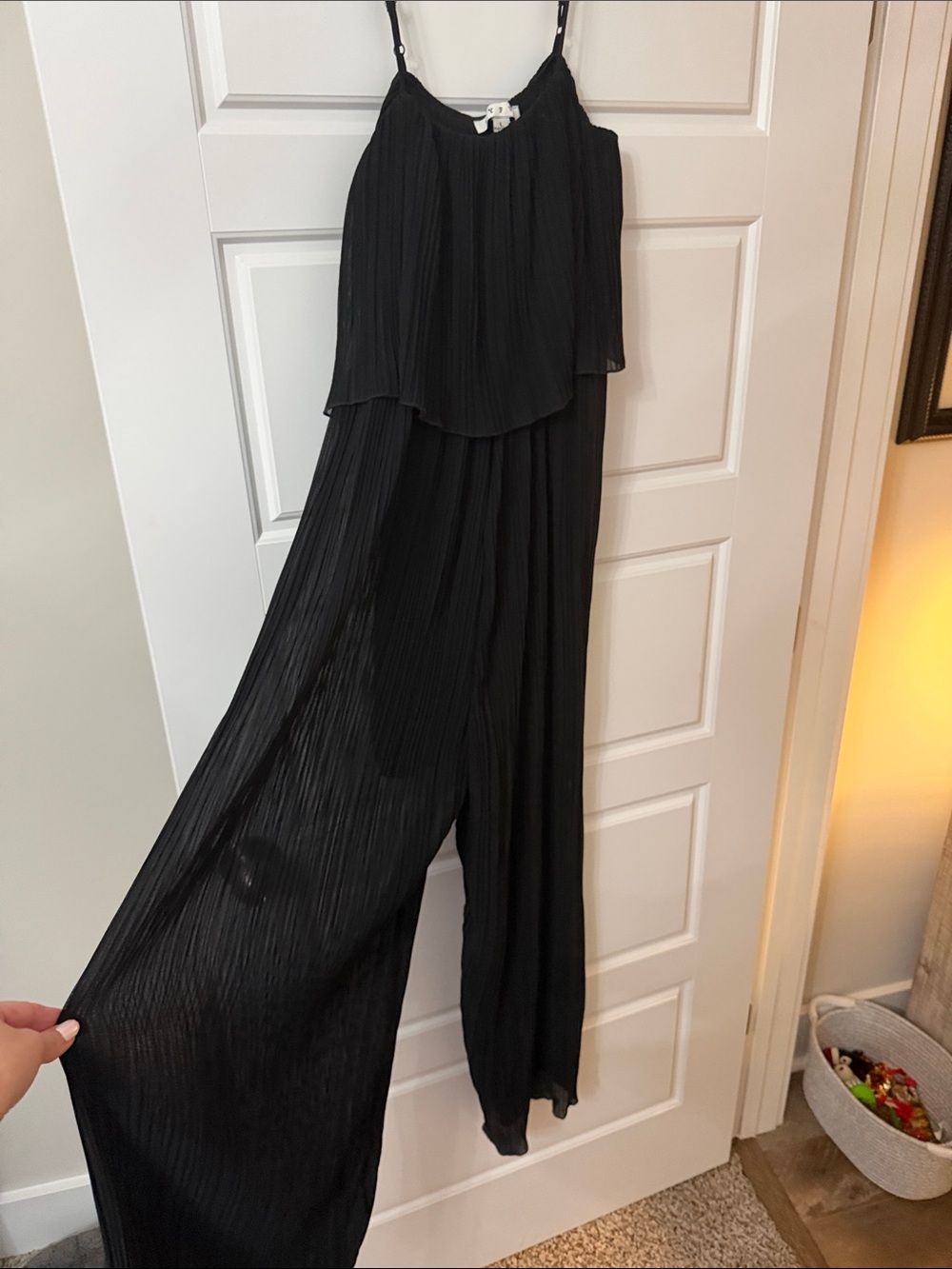 Black Pleated Wide-Leg Jumpsuit - Hyfve by Dress Up
